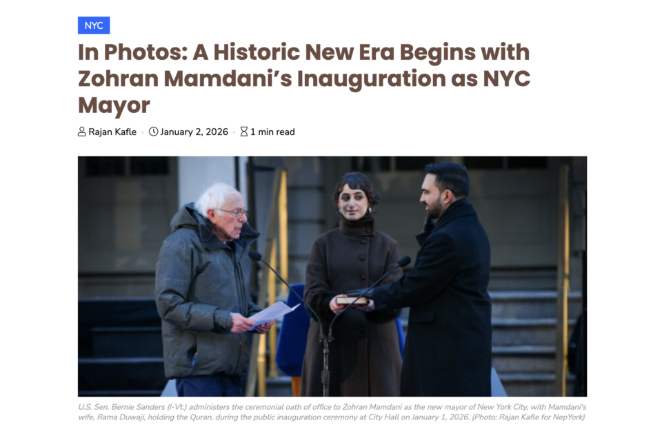 In Photos: A Historic New Era Begins with Zohran Mamdani’s Inauguration as NYC Mayor